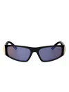 Jimmy Choo Logo-print Sunglasses In Black