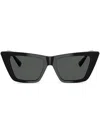 Jimmy Choo Logo-print Sunglasses In Black