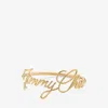 Jimmy Choo Logo Script Bracelet In Silver