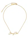 Jimmy Choo Logo Script Necklace In 金色