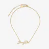 Jimmy Choo Logo Script Necklace In Silver