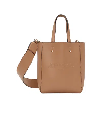 Jimmy Choo Logo Shoulder Bag In Brown