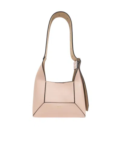 Jimmy Choo Logo Shoulder Bag In Nude