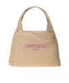 Jimmy Choo Logo Shoulder Bag In Nude