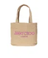 Jimmy Choo Logo Shoulder Bag In Nude