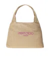 Jimmy Choo Logo Shoulder Bag In Nude