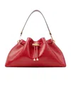 Jimmy Choo Womens Ruby Red/gold Cinch M Leather Shoulder Bag In Red