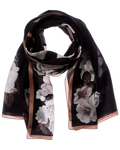 Jimmy Choo Logo Silk Scarf In Animal Print