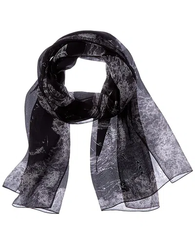 Jimmy Choo Logo Silk Scarf In Orange