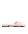 Jimmy Choo Women's Dina Flat Leather Sandals In Nude