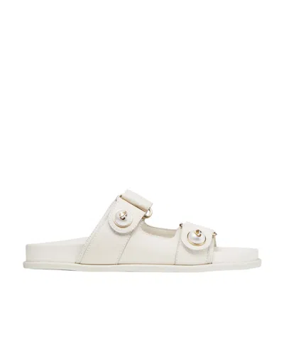 JIMMY CHOO LOGO SLIPPERS
