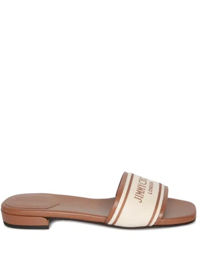 Jimmy Choo Logo Strap Sandals In Multi