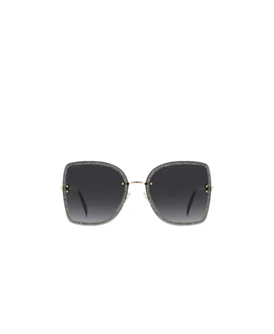 Jimmy Choo Logo Sunglasses In Black