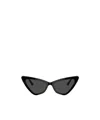 Jimmy Choo Jc Logo Acetate Cat-eye Sunglasses In Black