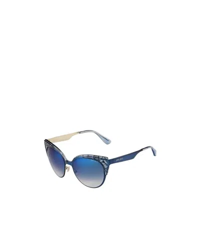 Jimmy Choo Logo Sunglasses In Blue