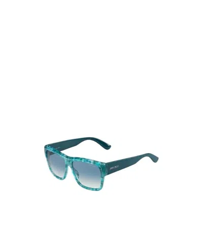 Jimmy Choo Logo Sunglasses In Blue
