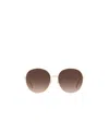 Jimmy Choo Logo Sunglasses In Brown