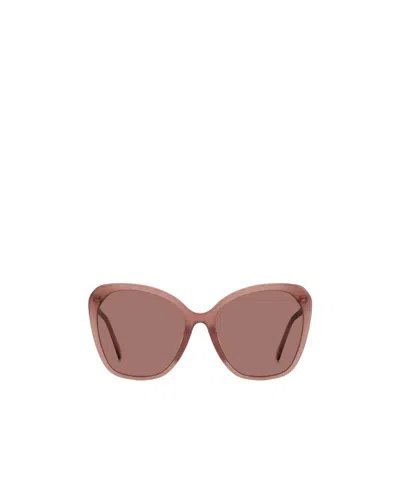 Jimmy Choo Logo Sunglasses In Brown