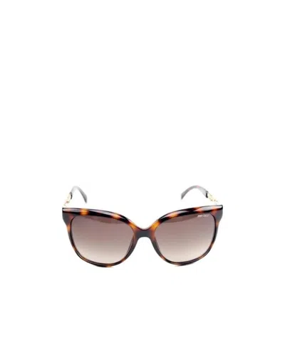 Jimmy Choo Logo Sunglasses In Nude