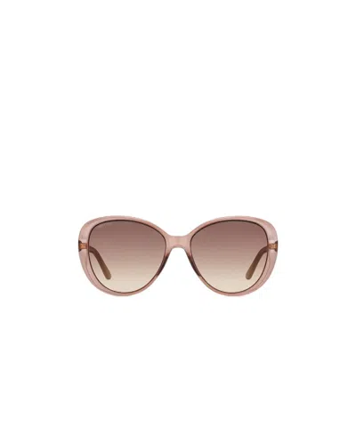 Jimmy Choo Logo Sunglasses In Nude