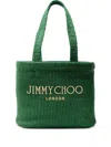 Jimmy Choo Logo Tote Bag In Green