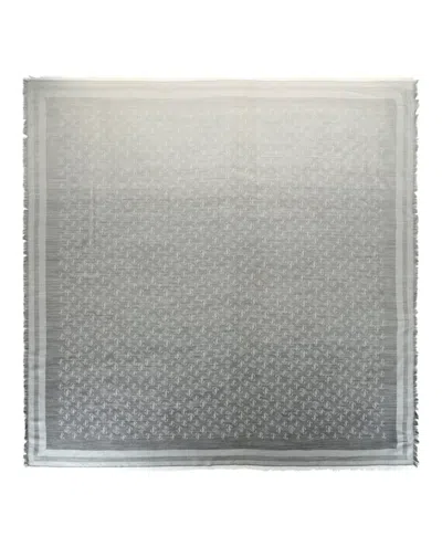 Jimmy Choo Logo Wool Blend Scarf In Gray