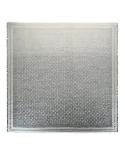Jimmy Choo Logo Wool Blend Scarf In Grey
