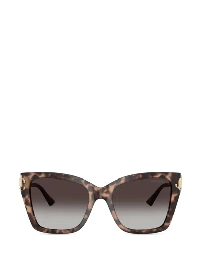 Jimmy Choo Logo-detail Sunglasses In Metallic