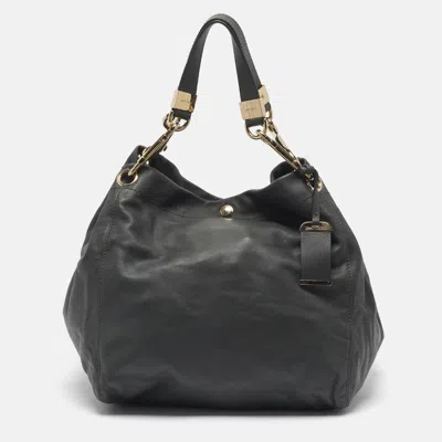 Pre-owned Jimmy Choo Lohla Jayne Sage Green Leather Tote