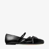 Jimmy Choo Square-toe Ballerina Shoes In Black