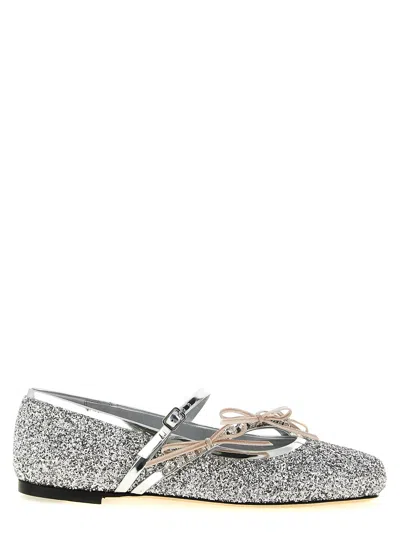 Jimmy Choo Loli Ballet Flats In Silver