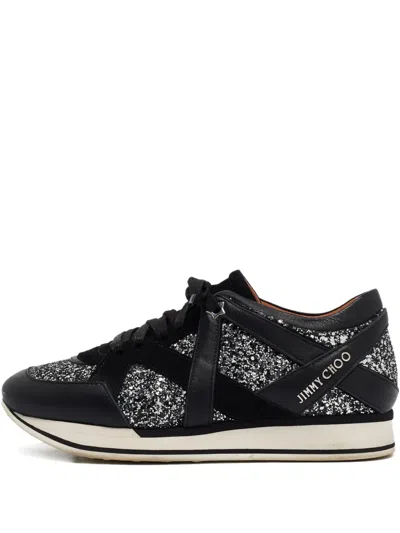 Pre-owned Jimmy Choo London Sneakers In Black