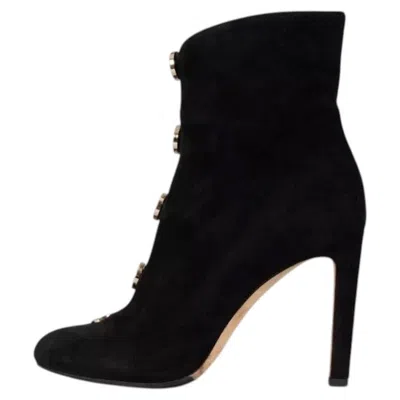 Pre-owned Jimmy Choo Loretta Black Suede Ankle Boots - Sz 39