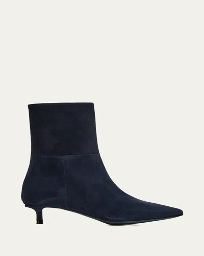 Jimmy Choo Lory 35 Suede Ankle Booties In Blue