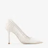Jimmy Choo Stiletto Heel Pumps Square Toe In Ivory/ivory
