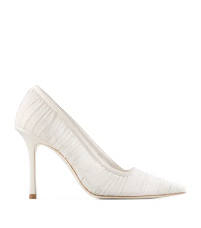 JIMMY CHOO LOTTA 100 TULLE PUMPS