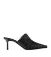 Jimmy Choo Draped Pointed Toe Stiletto Mules In Black
