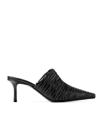 Jimmy Choo Lotta 65 Calfskin Mules In Black