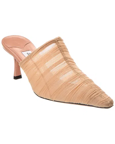 Jimmy Choo Lotta 65 Ruched Tulle Mule In Multi