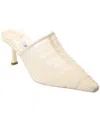 Jimmy Choo Lotta 65 Ruched Tulle Mule In White