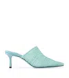Jimmy Choo Lotta 65 Ruched Tulle Mules In Green