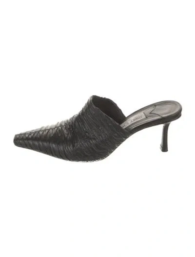 Pre-owned Jimmy Choo Lotta Mule Leather Mules In Black