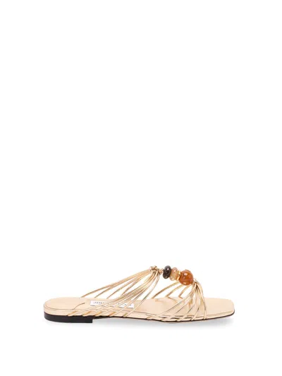 Jimmy Choo `lova Mule Flat` In Gold