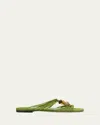 Jimmy Choo Lova Embellished Suede Sandals In Green