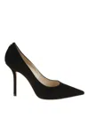 Jimmy Choo Womens Black Romy 100 Suede Courts 4.5 In Black