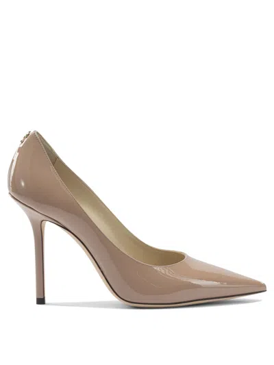 Jimmy Choo Love 100 Heeled Shoes Pink In Brown
