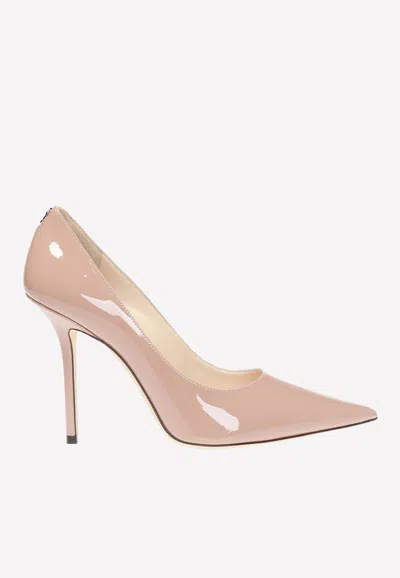 JIMMY CHOO LOVE 100 PUMPS IN PATENT LEATHER