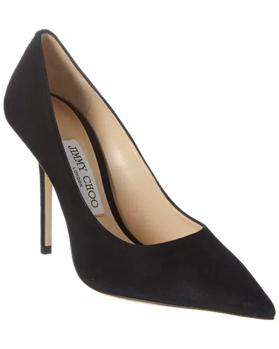 Jimmy Choo Love 100 Suede Pump In Black
