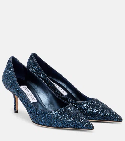 Jimmy Choo Love 60 Embellished Pumps In Blue