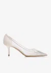 Jimmy Choo Love 65mm Crystal-embellished Pumps In White